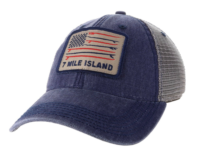 7 Mile Island Surfboard Flag DTA Navy/Grey