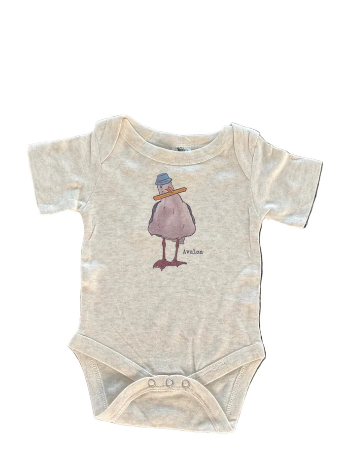 Avalon Sea Gull with French Fry Onesie Short Sleeve