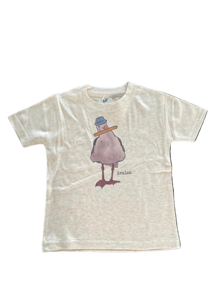 Avalon Sea Gull with French Fry Short Sleeve Toddler Tee