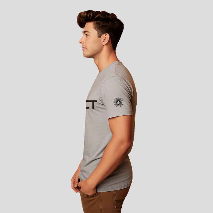 Bontact Men Round-Neck Half Sleeve T-Shirt (Lt.Grey)