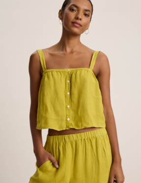 Button Front Linen tank