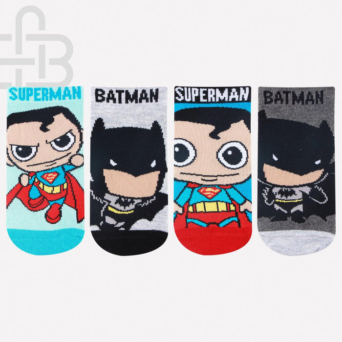 Chibi Batman & Superman Baby Socks