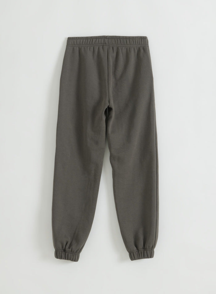 Dark Ivy Classic sweatpants with an elastic waistband and cuffed ankles, laid flat