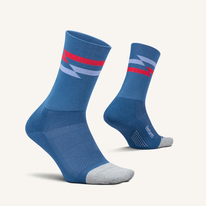 Feetures Elite | Light Cushion | Mini-Crew | Blue Track