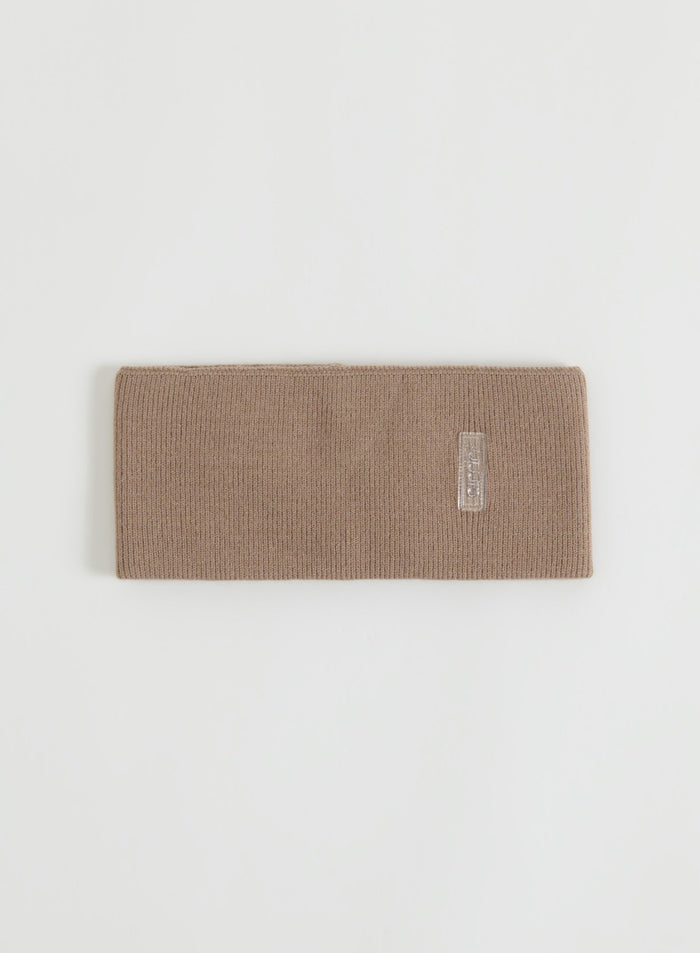 Hazelnut Outdoor Logo Headband in flatlay view