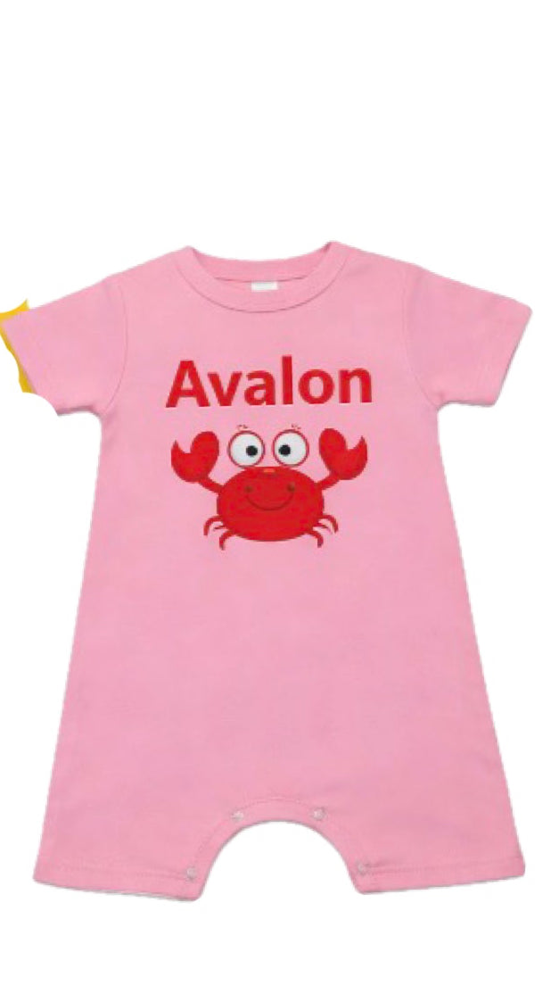 Infant Avalon Short sleeve Romper: Pink