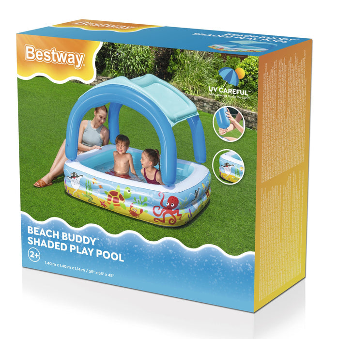 Inflatable Kids Pool With Sunshade