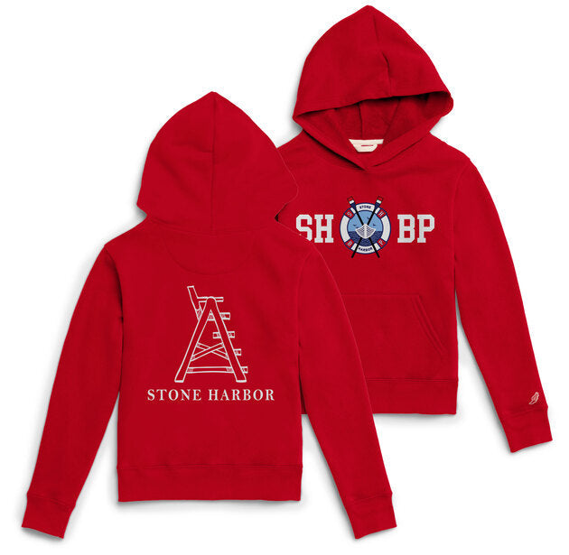 Kids SHBP Essential Fleece Beach Patrol Hood - Red