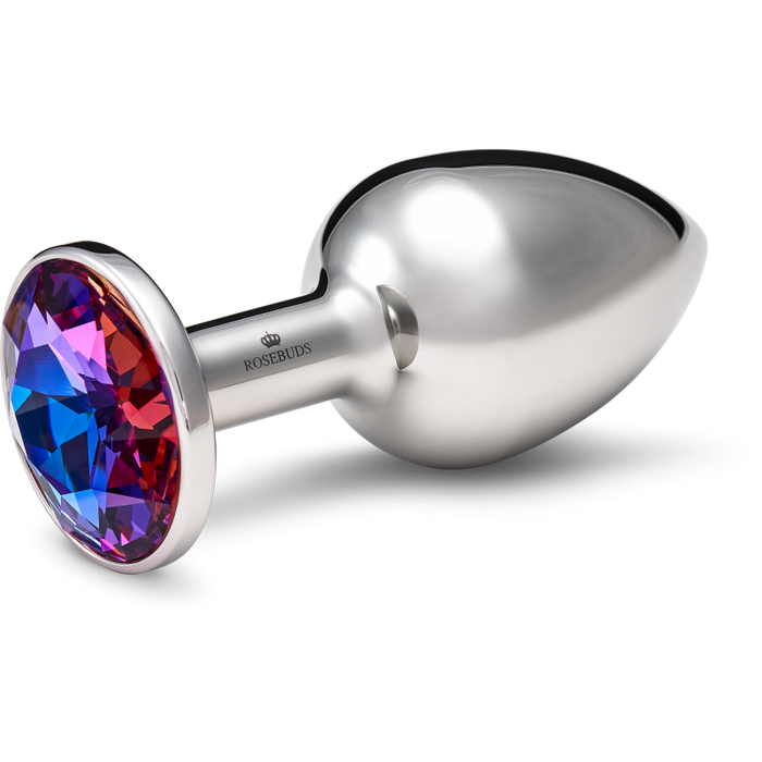 Rosebuds Crystal Violet Blue Medium