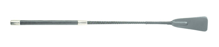 Silver & Black Riding Crop