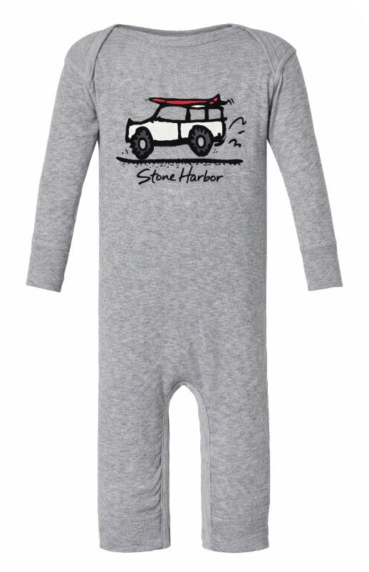 Stone Harbor Infant Long Romper Road Trip Heather