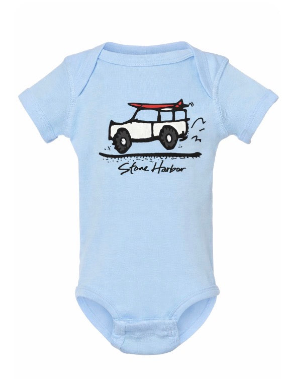 Stone Harbor Onesie Road Trip Lt Blue