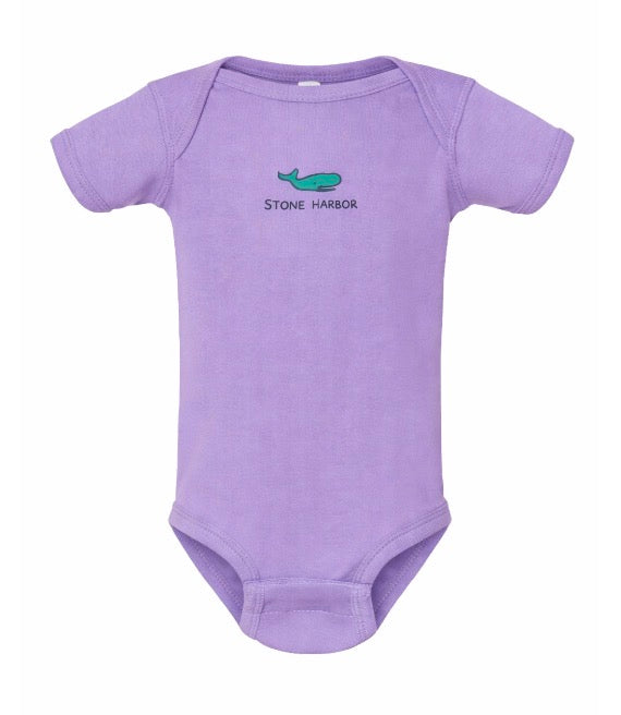 Stone Harbor Onesie Whale Lavender