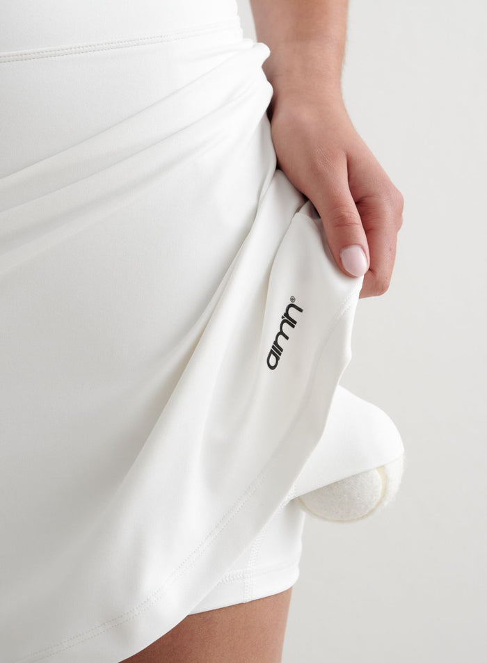 White Core Skort & White Essential Bralette Set