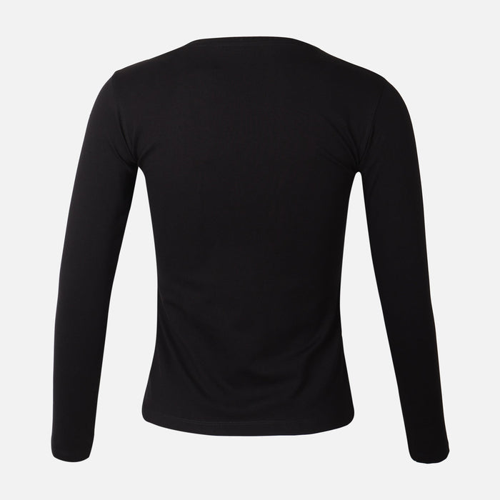 WOMEN BASIC COTTON CREWNECK LONG SLEEVE TEE