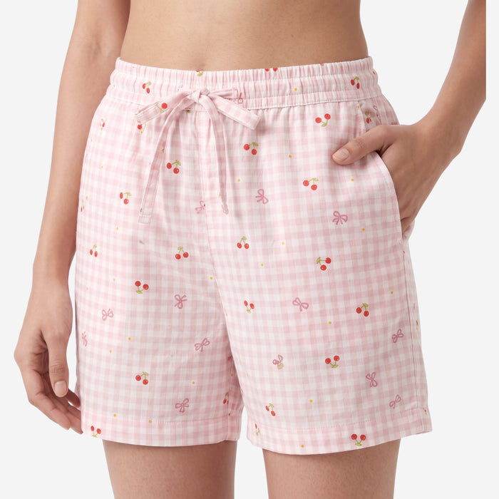 Women Print Rayon Loungewear Set (Lt.Pink)
