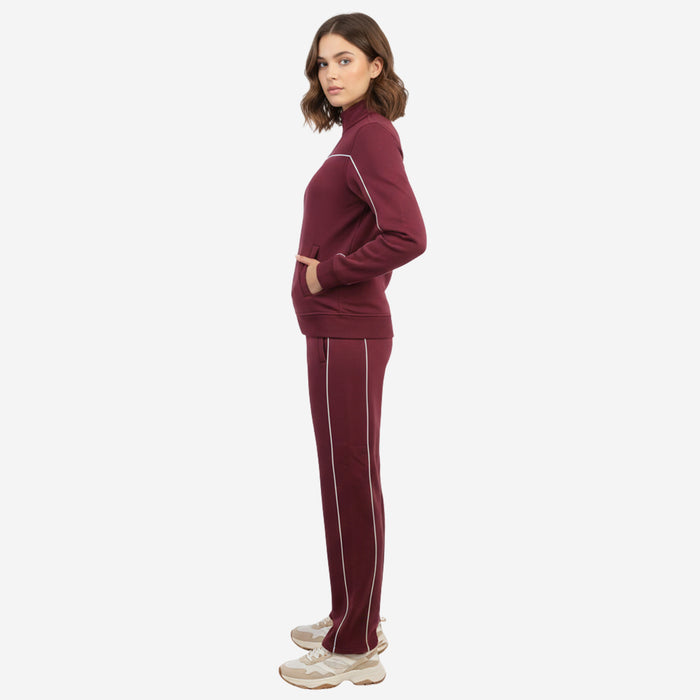 Women's High Neck Winter Tracksuit - (Mauve)