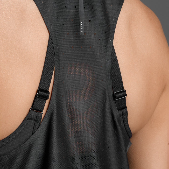 2XU Light Speed React Singlet | Black / Black Reflective | Womens