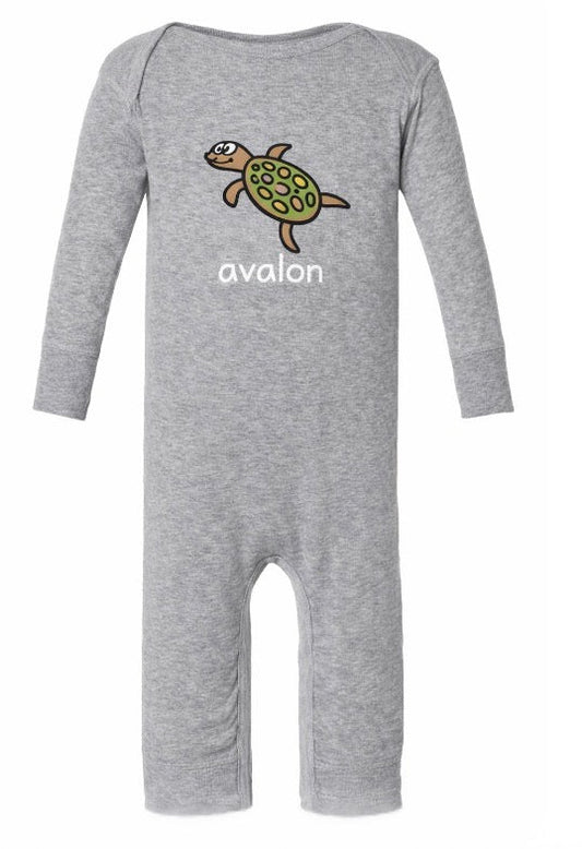 Avalon Infant Long Romper Turtle Heather