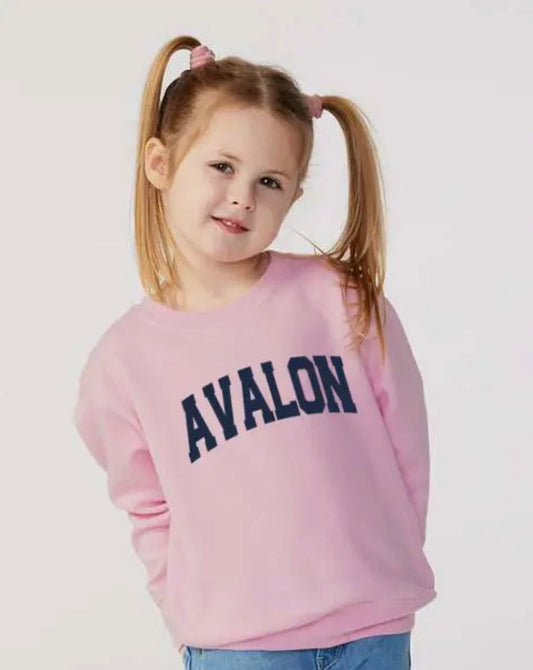 Avalon Toddler Crewneck Sweatshirt: Pink