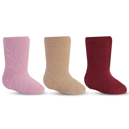 Baby Feather Lite Fur Socks (Pack of 3)