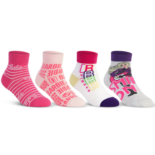 Barbie Anklet Girls Socks (Pack of 4)