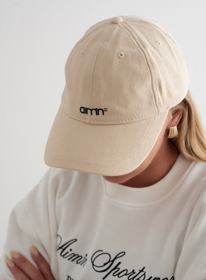 Beige Small Logo Cap