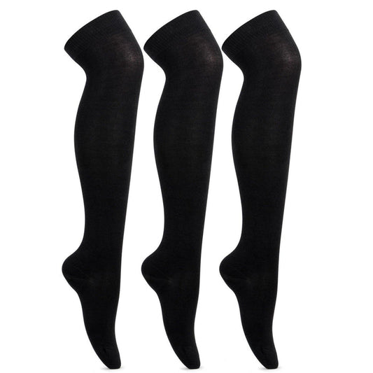 Black Formal Stockings  For School Girls - Pack of 3