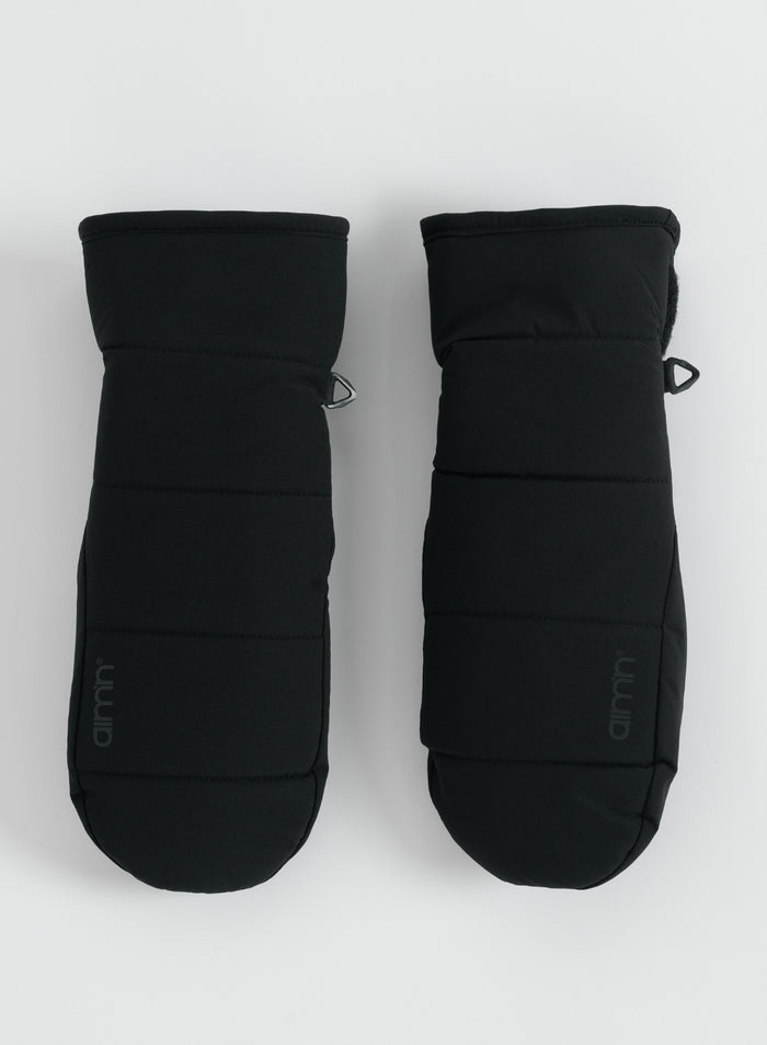 Black Padded Mittens
