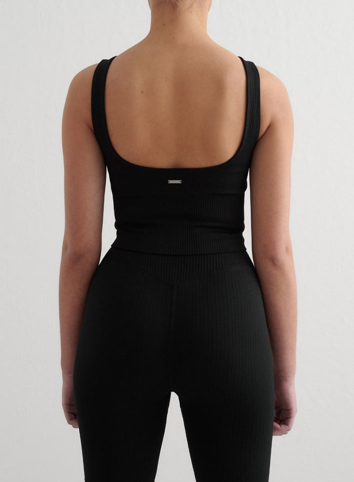 Black Ribbed Seamless Shaping Bralette