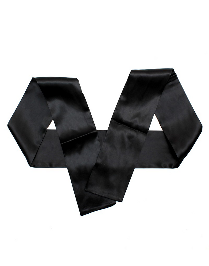 Black Satin Sash Blindfold