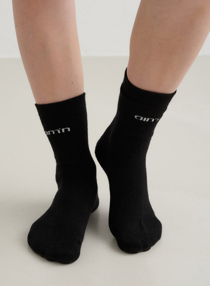 Black Thermo Wool Sock