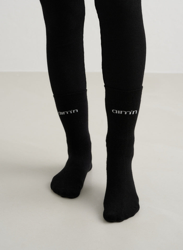 Black Thermo Wool Sock