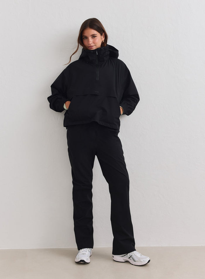 Black Waterproof Stretch Anorak and matching pants by aim'n [xs-178cm]