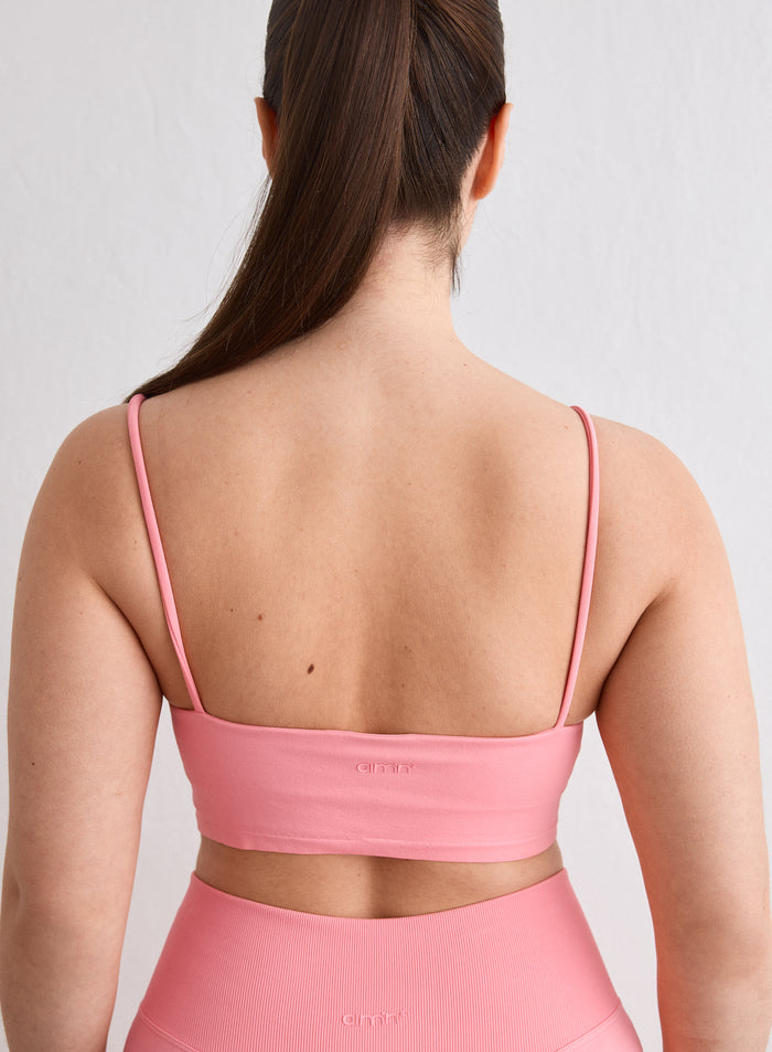 Back view of a woman wearing a Blush Shape Seamless Strap Bra by aim'n [L-174cm]