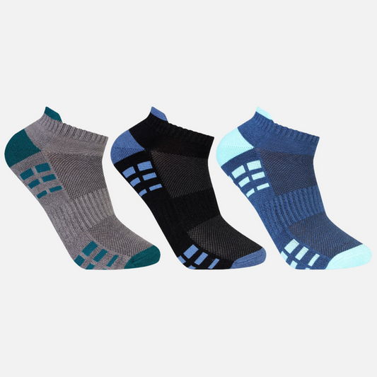 Bonjour Performance Sports Secret Bamboo Socks for Men - Pack of 3 (Color: Assorted)