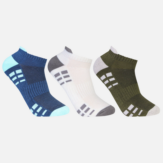 Bonjour Performance Sports Secret Bamboo Socks for Men - Pack of 3 (Color: Assorted)