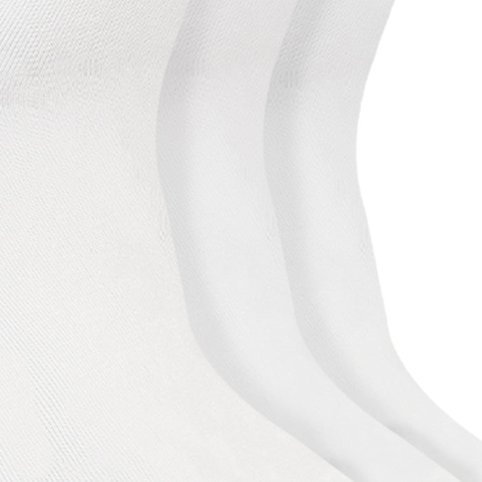 Bonjour Solid Collection Bamboo Ankle Socks for Men - Pack of 3 (White)