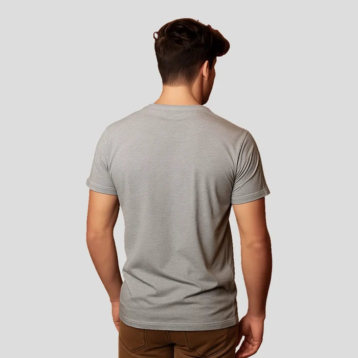 Bontact CHALLENGE Round-Neck Half Sleeve T-Shirt (Lt.Grey Mel)