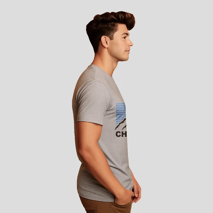 Bontact CHALLENGE Round-Neck Half Sleeve T-Shirt (Lt.Grey Mel)