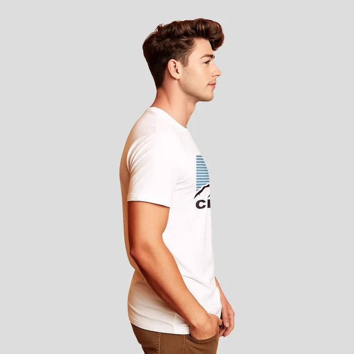 Bontact CHALLENGE Round-Neck Half Sleeve T-Shirt (White)