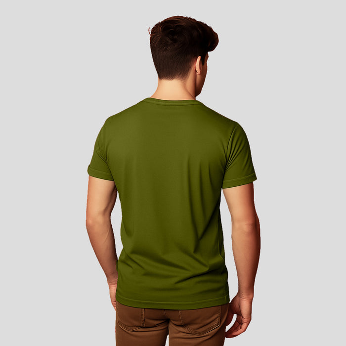Bontact FIT FOR EVERY CHALLENGE Round-Neck Half Sleeve T-Shirt (Grass Hopper)