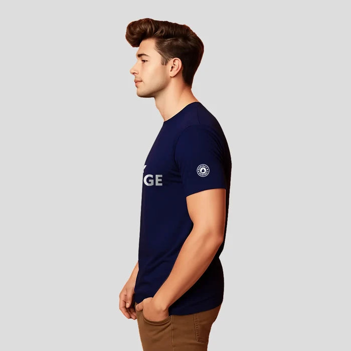 Bontact FIT FOR EVERY CHALLENGE Round-Neck Half Sleeve T-Shirt (Navy)