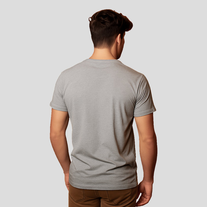 Bontact R.E.D Round-Neck Half Sleeve T-Shirt (Lt.Grey)
