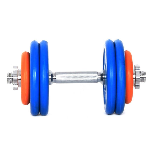Colored Rubber Dumbbell 1 Piece Set 15 kg