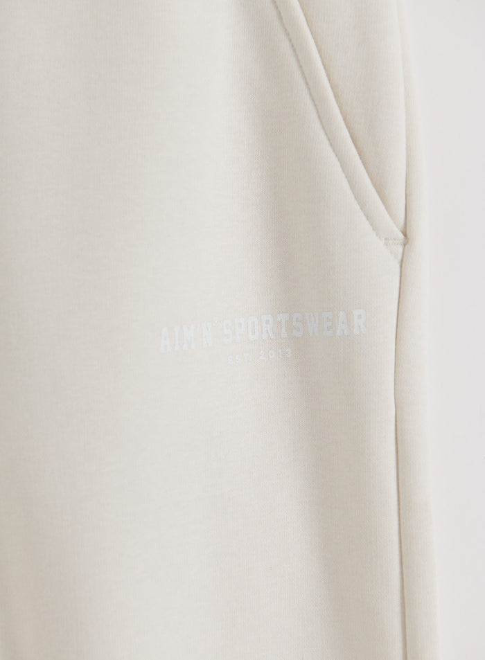 Cream Classic Sweatpants