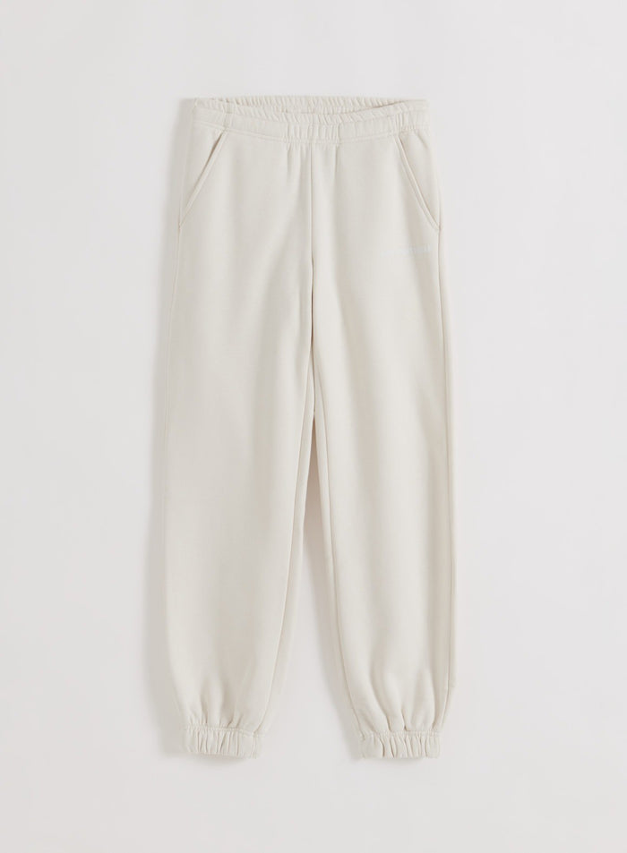 Cream Classic Sweatpants
