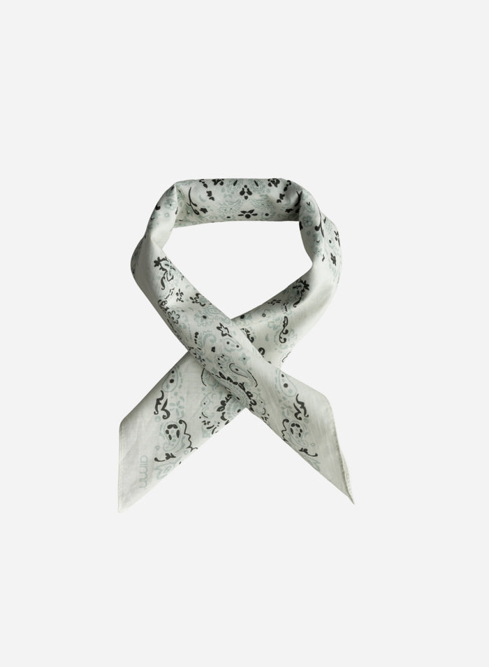 Cream Outdoor Scarf flatlay view featuring a patterned design