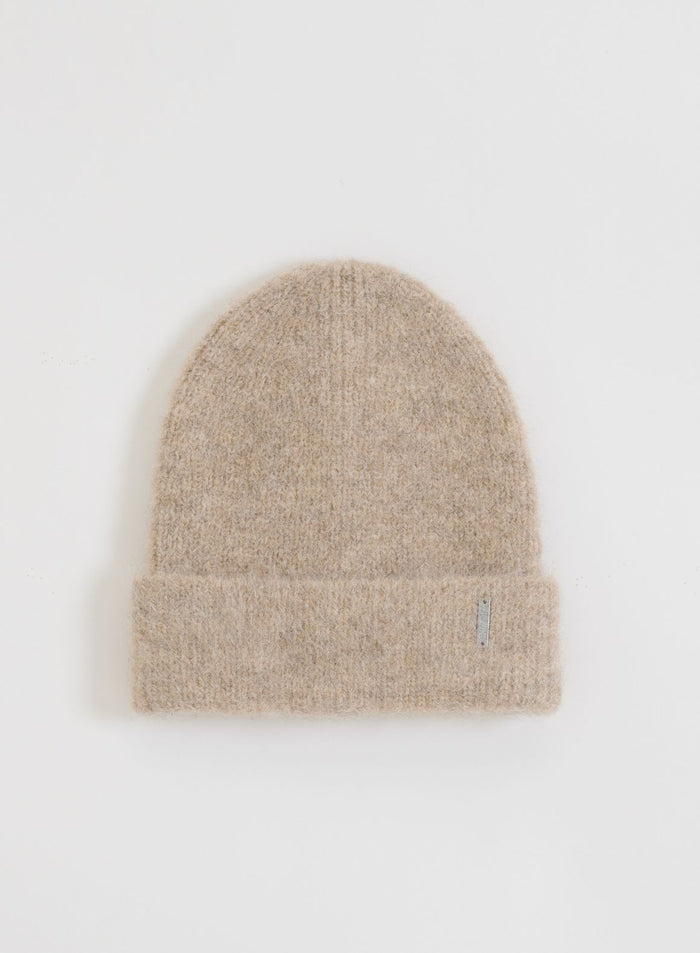Dark Clay Alpaca Knit Beanie