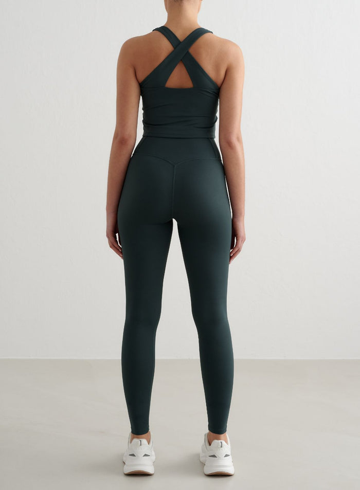 Deep Emerald Core Tights & Essential Bralette Set